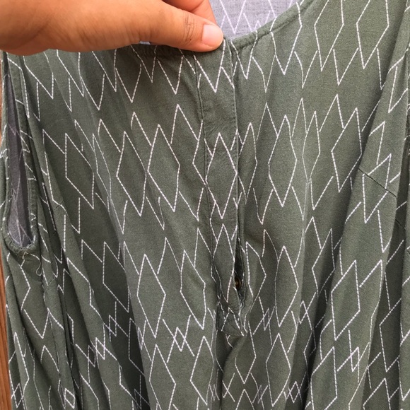 Merona triangle print green shorts romper - Picture 3 of 8